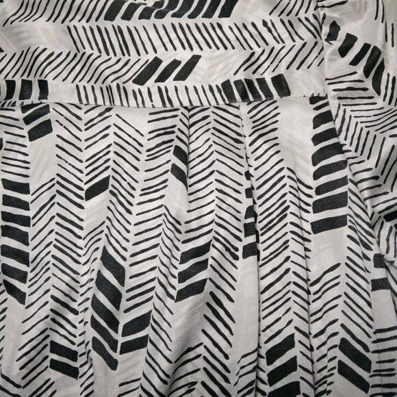 Top Notch Shirt Plus Size 24W Polyester Blouse White Black Geometric Vintage USA - Picture 12 of 15